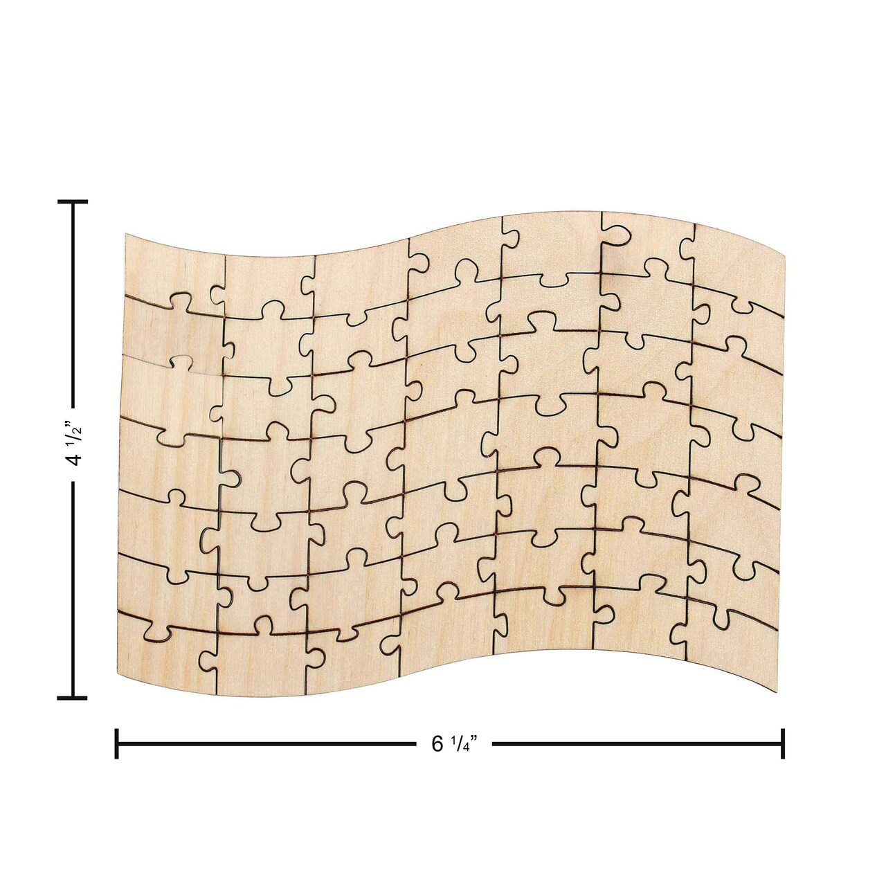 Leisure Arts Wood Puzzle Small Flag 49 Pieces 6.25"X 4.13" Blank Puzzles, Make Your Own Puzzle, Blank Puzzle Pieces Wooden Puzzles Diy Jigsaw Puzzles, Puzzles To Draw On